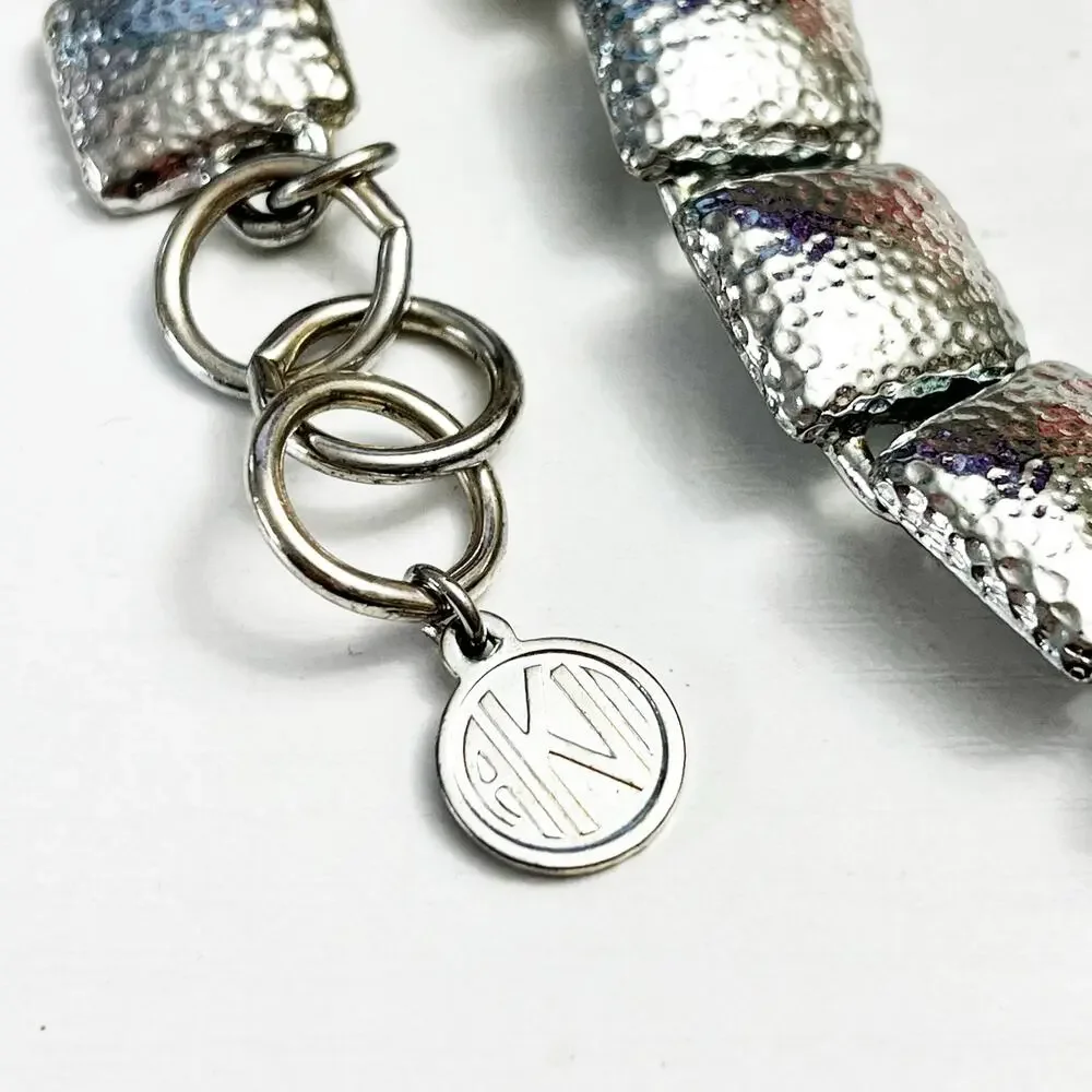 Anne Klein II Vintage Silver Tone Textured Necklace